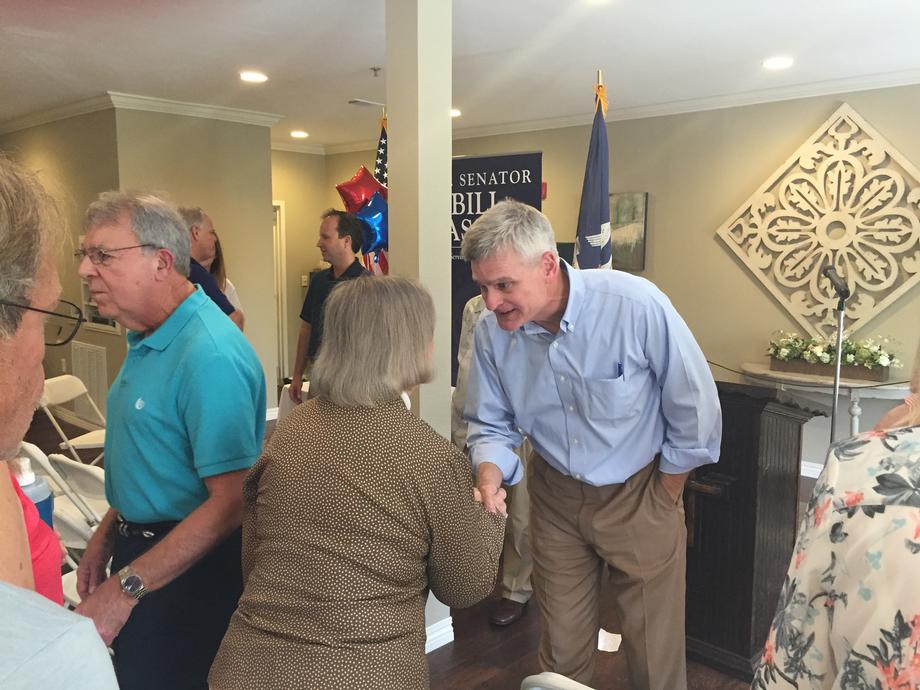 Meeting attendees at St. Tammany Parish Town Hall.